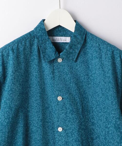 green label relaxing(グリーンレーベルリラクシング)の「SC インド ブレンダー バティック 半袖 シャツ(シャツ/ブラウス・メンズ・ロイヤルブルー/マスタード/ライトブルー・MEDIUM/LARGE/X-LARGE/SMALL)」の6枚目の写真
