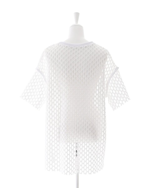 Narcissus（ナルシス）の「【Narcissus】メッシュカットトップス（Tシャツ/カットソー・レディース・ブラック/ホワイト・FREE）」の9枚目の写真