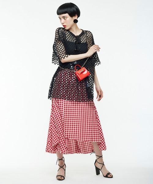 Narcissus（ナルシス）の「【Narcissus】メッシュカットトップス（Tシャツ/カットソー・レディース・ブラック/ホワイト・FREE）」の21枚目の写真