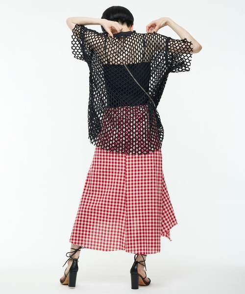 Narcissus（ナルシス）の「【Narcissus】メッシュカットトップス（Tシャツ/カットソー・レディース・ブラック/ホワイト・FREE）」の20枚目の写真