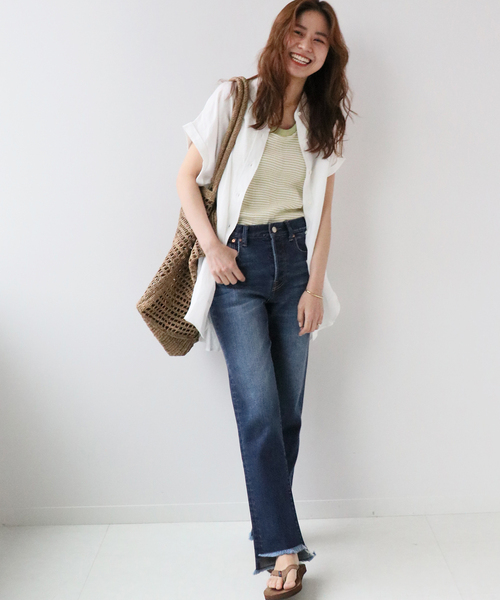 JOURNAL STANDARD relume(ジャーナルスタンダード レリューム)の「《追加2》ASYMMETRY HEMデニム◆(デニムパンツ・レディース・ネイビー/ブルー・40/38/36)」の16枚目の写真