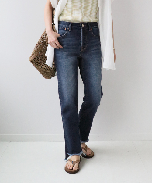 JOURNAL STANDARD relume(ジャーナルスタンダード レリューム)の「《追加2》ASYMMETRY HEMデニム◆(デニムパンツ・レディース・ネイビー/ブルー・40/38/36)」の19枚目の写真