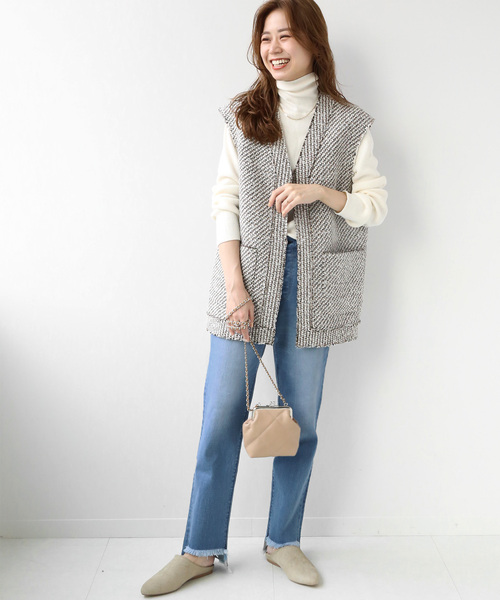 JOURNAL STANDARD relume(ジャーナルスタンダード レリューム)の「《追加2》ASYMMETRY HEMデニム◆(デニムパンツ・レディース・ネイビー/ブルー・40/38/36)」の21枚目の写真