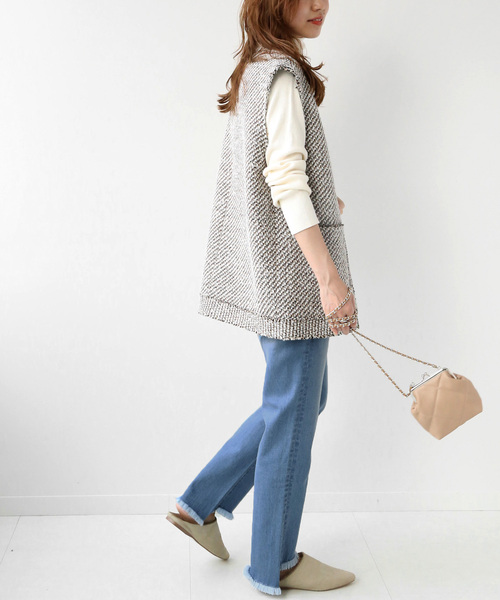 JOURNAL STANDARD relume(ジャーナルスタンダード レリューム)の「《追加2》ASYMMETRY HEMデニム◆(デニムパンツ・レディース・ネイビー/ブルー・40/38/36)」の22枚目の写真