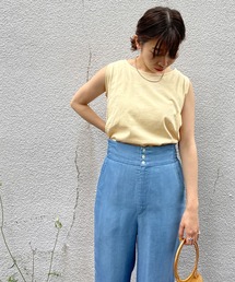 MADEMOISELLE ROPE' | Aラインノースリーブプルオーバー(Tシャツ/カットソー)