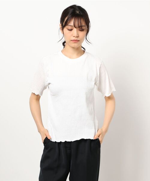 ehka sopo（エヘカソポ）の「配色メローカットソー（Tシャツ/カットソー・レディース・ラベンダー/ブルー/オフホワイト/ブラック・ﾌﾘ-）」の7枚目の写真