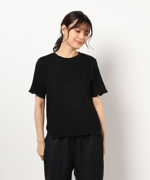 ehka sopo（エヘカソポ）の「配色メローカットソー（Tシャツ/カットソー・レディース・ラベンダー/ブルー/オフホワイト/ブラック・ﾌﾘ-）」の8枚目の写真