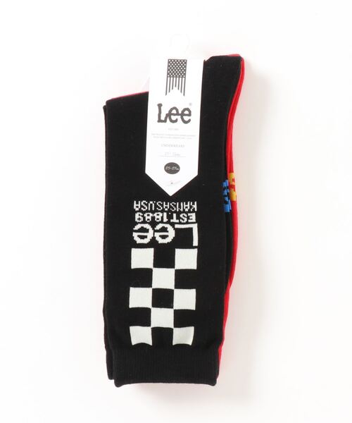 Lee（リー）の「ロング丈チェッカーロゴソックス／25-27cm／メンズ（ソックス/靴下・メンズ・A・25-27CM）」の3枚目の写真