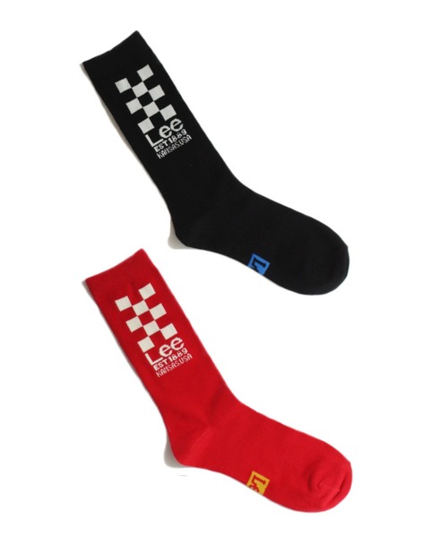 Lee（リー）の「ロング丈チェッカーロゴソックス／25-27cm／メンズ（ソックス/靴下・メンズ・A・25-27CM）」の4枚目の写真