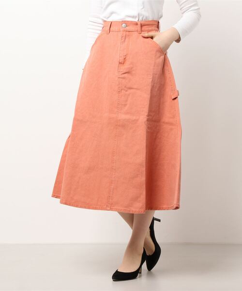 ems excite（エムズエキサイト）の「ペインターフレアスカート（スカート・レディース・ブラック/アイボリー/ケミカルウォッシュ/オレンジ・FREE）」の22枚目の写真