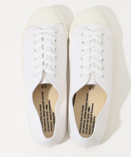 TOMORROWLAND （トゥモローランド）の「【別注】REPRODUCTION OF FOUND×TOMORROWLAND ブリティッシュミリタリートレーナー（スニーカー・メンズ・ホワイト/ベージュ・41/42/43）」の8枚目の写真