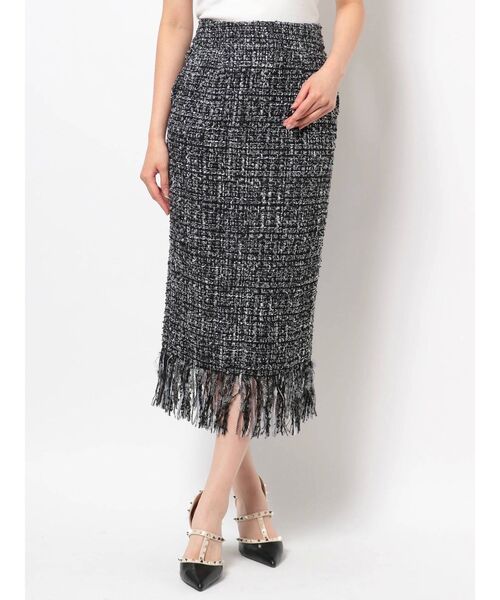 RESEXXY(リゼクシー)の「ツイードフリンジスカート(スカート・レディース・ブラック/ブラウン・FREE)」の6枚目の写真