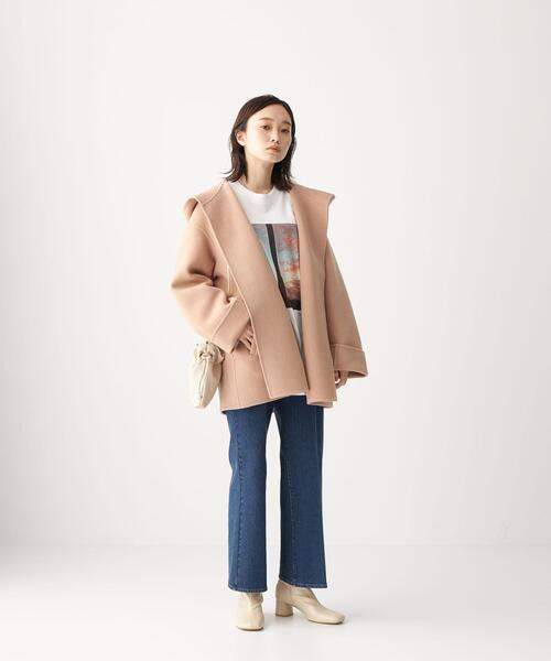 CITEN(シテン)の「<CITEN(シテン)>ワイドスクエア ストレッチ ショートブーツ(ブーツ・レディース・ブラック/ベージュ/オフホワイト・S/M/L)」の17枚目の写真