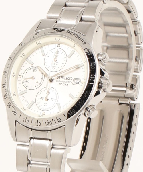 SEIKO(セイコー)の「SEIKO セイコー/ 10気圧防水 日本製クォーツ クロノグラフ ラウンドフェイス メタルベルト腕時計 /// SNDシリーズ(アナログ腕時計・メンズ・シルバー/シルバー系その他/ブラック×シルバー/シルバー×ブルー/シルバー系その他2・FREE)」の15枚目の写真