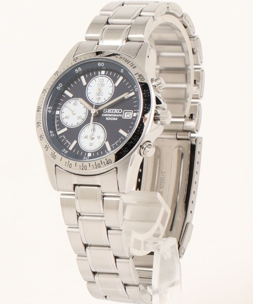 SEIKO(セイコー)の「SEIKO セイコー/ 10気圧防水 日本製クォーツ クロノグラフ ラウンドフェイス メタルベルト腕時計 /// SNDシリーズ(アナログ腕時計・メンズ・シルバー/シルバー系その他/ブラック×シルバー/シルバー×ブルー/シルバー系その他2・FREE)」の14枚目の写真