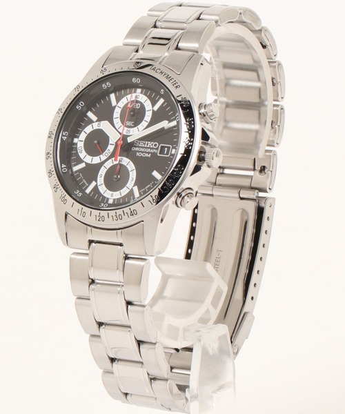 SEIKO(セイコー)の「SEIKO セイコー/ 10気圧防水 日本製クォーツ クロノグラフ ラウンドフェイス メタルベルト腕時計 //// SNDシリーズ(アナログ腕時計・メンズ・シルバー/シルバー系その他/ブラック×シルバー/シルバー×ブルー/シルバー系その他2・FREE)」の14枚目の写真