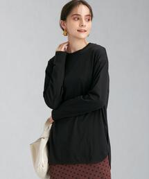 green label relaxing | スソ ラウンド テール ロングスリーブ プルオーバー カットソー Tシャツ ボーダー(Tシャツ/カットソー)