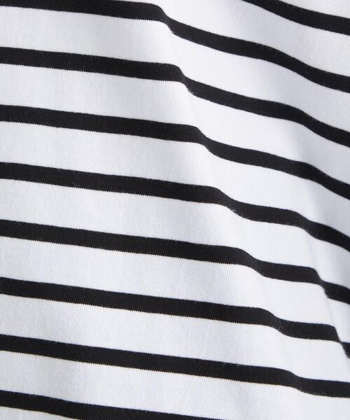 green label relaxing(グリーンレーベルリラクシング)の「スソ ラウンド テール ロングスリーブ プルオーバー カットソー Tシャツ ボーダー(Tシャツ/カットソー・レディース・ホワイト/ブラック/その他1/モカ・FREE)」の11枚目の写真