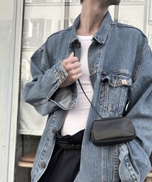 PATRICK STEPHAN | Leather micro shoulder bag 'double zip' ショルダーバッグ(ショルダーバッグ)