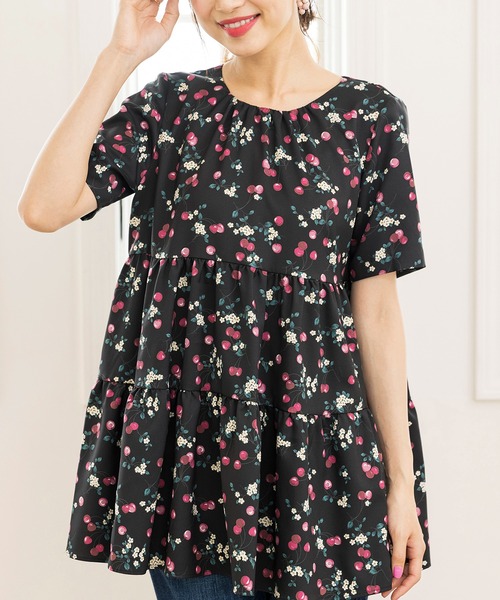 Rose Tiara（ローズティアラ）の「チェリープリントブラウス（シャツ