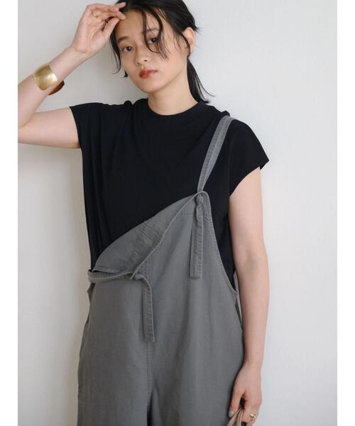 AMERICAN HOLIC（アメリカンホリック）の「フレンチスリーブモックネックカットプルオーバー（Tシャツ/カットソー・レディース・オフホワイト/その他7/ブラック/キャメル/カーキ・M/L/S）」の6枚目の写真