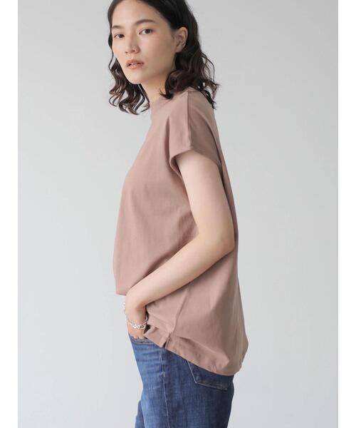 AMERICAN HOLIC（アメリカンホリック）の「フレンチスリーブモックネックカットプルオーバー（Tシャツ/カットソー・レディース・オフホワイト/その他7/ブラック/キャメル/カーキ・M/L/S）」の8枚目の写真