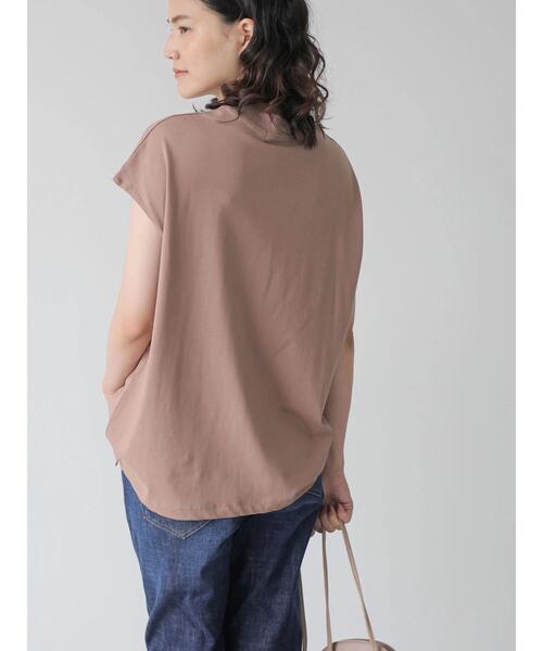 AMERICAN HOLIC（アメリカンホリック）の「フレンチスリーブモックネックカットプルオーバー（Tシャツ/カットソー・レディース・オフホワイト/その他7/ブラック/キャメル/カーキ・M/L/S）」の9枚目の写真