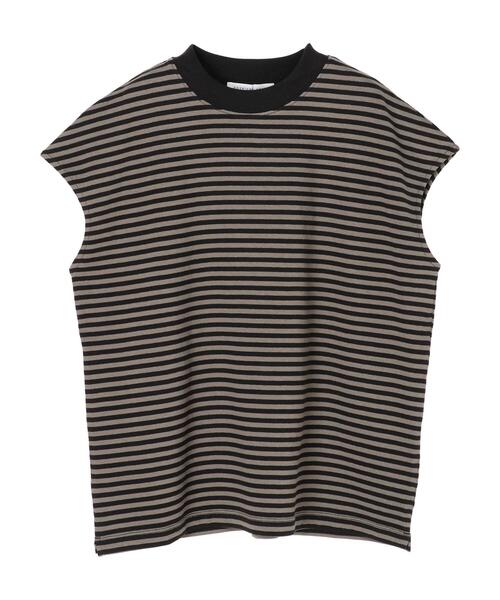 AMERICAN HOLIC（アメリカンホリック）の「フレンチスリーブモックネックカットプルオーバー（Tシャツ/カットソー・レディース・オフホワイト/その他7/ブラック/キャメル/カーキ・M/L/S）」の5枚目の写真