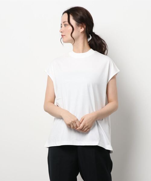 AMERICAN HOLIC（アメリカンホリック）の「フレンチスリーブモックネックカットプルオーバー（Tシャツ/カットソー・レディース・オフホワイト/その他7/ブラック/キャメル/カーキ・M/L/S）」の17枚目の写真