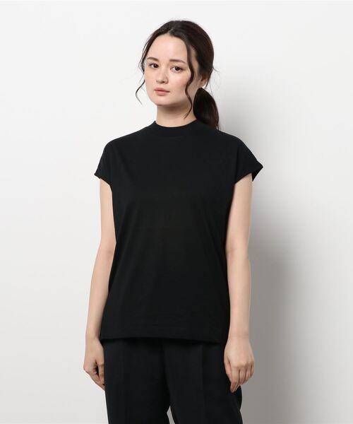 AMERICAN HOLIC（アメリカンホリック）の「フレンチスリーブモックネックカットプルオーバー（Tシャツ/カットソー・レディース・オフホワイト/その他7/ブラック/キャメル/カーキ・M/L/S）」の18枚目の写真