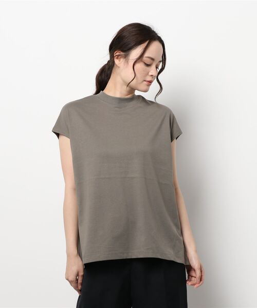 AMERICAN HOLIC（アメリカンホリック）の「フレンチスリーブモックネックカットプルオーバー（Tシャツ/カットソー・レディース・オフホワイト/その他7/ブラック/キャメル/カーキ・M/L/S）」の20枚目の写真