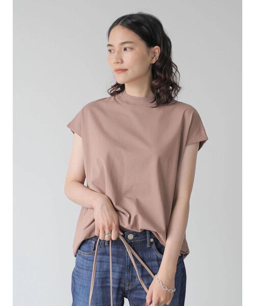 AMERICAN HOLIC（アメリカンホリック）の「フレンチスリーブモックネックカットプルオーバー（Tシャツ/カットソー・レディース・オフホワイト/その他7/ブラック/キャメル/カーキ・M/L/S）」の22枚目の写真