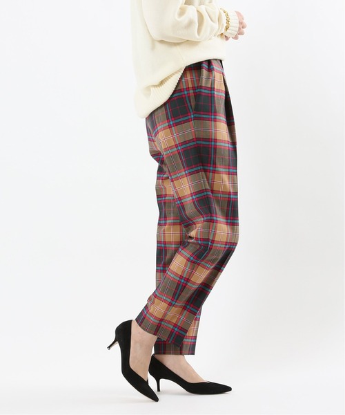 VERMEIL par iena(ヴェルメイユパーイエナ)の「BONOTTO old check パンツ◆(スラックス・レディース・ベージュ/レッド・40/38/36)」の9枚目の写真