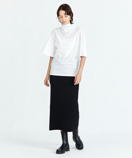 DEMYLEE(デミリー)の「DEMYLEE / ボトルネックカットソー(Tシャツ/カットソー・レディース・ホワイト/ネイビー・X-SMALL)」の14枚目の写真