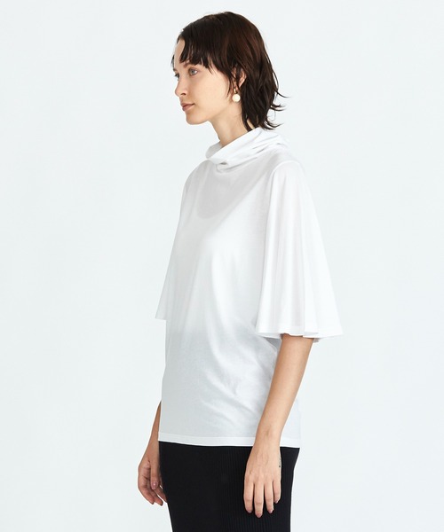 DEMYLEE(デミリー)の「DEMYLEE / ボトルネックカットソー(Tシャツ/カットソー・レディース・ホワイト/ネイビー・X-SMALL)」の12枚目の写真