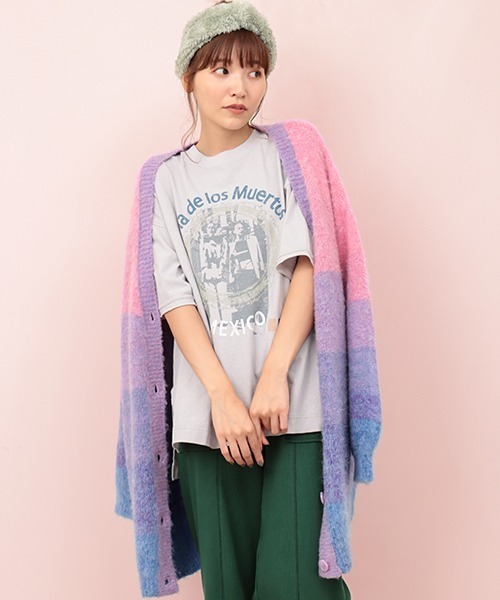 チチカカ（チチカカ）の「吸汗速乾メヒコプリントプルオーバー（Tシャツ/カットソー・レディース・チャコールグレー/ライトグレー・FREE）」の7枚目の写真