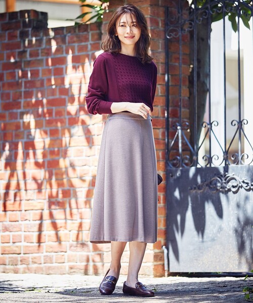 J.PRESS Ladies(J.プレス レディス)の「【洗える】セルロースリバー スカート(スカート・レディース・グレー系/ブラウン系/ネイビー系/ワイン系・XS)」の7枚目の写真