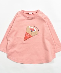 CHEEK ROOM（チークルーム）の「チークルーム クレープラウンドロングＴシャツ（Tシャツ/カットソー・キッズ）」