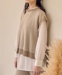 サイドリボンハイネックベスト