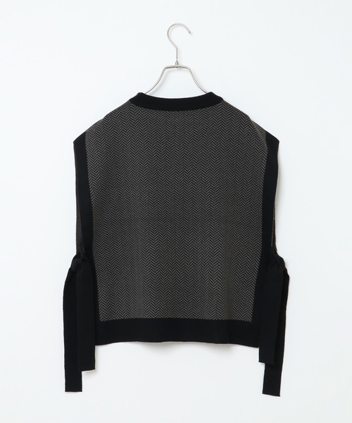 ikka（イッカ）の「サイドリボンハイネックベスト（ベスト・レディース・チャコールグレー/スカイブルー/ブラック/ベージュ・M/L）」の9枚目の写真