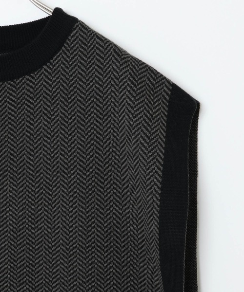 ikka（イッカ）の「サイドリボンハイネックベスト（ベスト・レディース・チャコールグレー/スカイブルー/ブラック/ベージュ・M/L）」の8枚目の写真