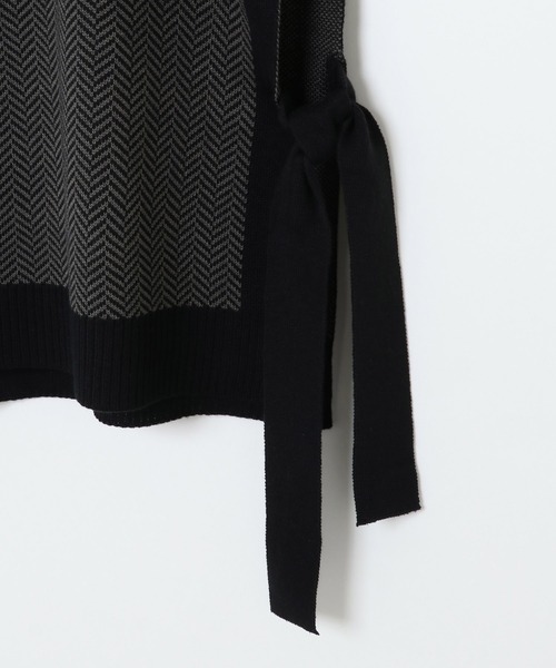 ikka（イッカ）の「サイドリボンハイネックベスト（ベスト・レディース・チャコールグレー/スカイブルー/ブラック/ベージュ・M/L）」の16枚目の写真