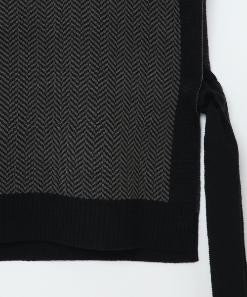 ikka（イッカ）の「サイドリボンハイネックベスト（ベスト・レディース・チャコールグレー/スカイブルー/ブラック/ベージュ・M/L）」の13枚目の写真