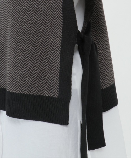 ikka（イッカ）の「サイドリボンハイネックベスト（ベスト・レディース・チャコールグレー/スカイブルー/ブラック/ベージュ・M/L）」の20枚目の写真