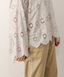 PUAL CE CIN | 両耳スカラップレースブラウス(シャツ/ブラウス)