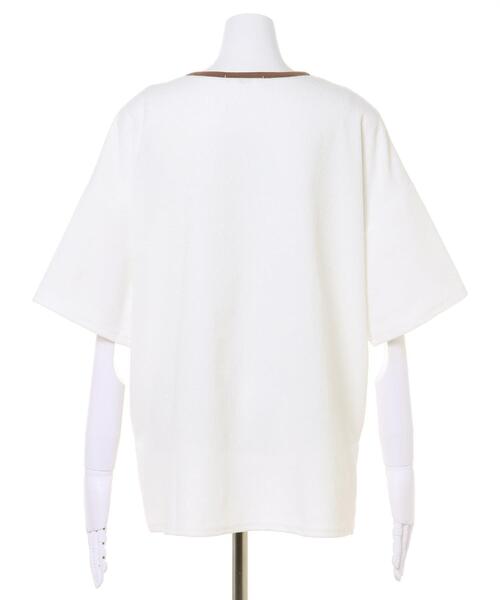 MLI'A（エムリア）の「配色キーネックカットトップス（Tシャツ/カットソー・レディース・ブラック/オフホワイト/モカ・M）」の6枚目の写真