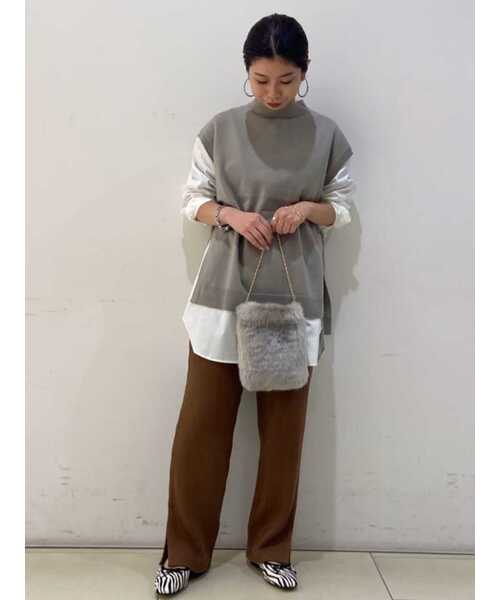 human woman（ヒューマンウーマン）の「◆ラゲットリブパンツ（その他パンツ・レディース・ブラウン/グレー系その他・MEDIUM）」の22枚目の写真