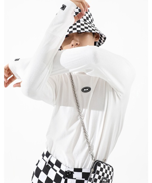 BASIC COTTON（ベーシックコットン）の「A'GEM/9 × .kom『BASIC COTTON/ベーシックコットン』BCN warmer pola/ベーシック ウォーマー ポーラ タートルネック（Tシャツ/カットソー・メンズ・ホワイト/ブラック/A・FREE）」の16枚目の写真