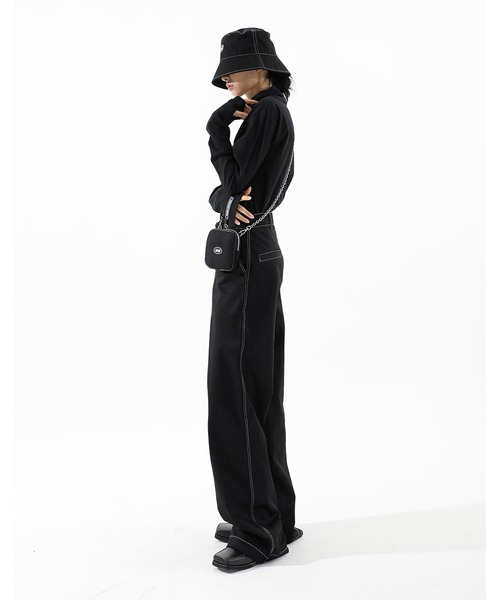 BASIC COTTON（ベーシックコットン）の「A'GEM/9 × .kom『BASIC COTTON/ベーシックコットン』BCN warmer pola/ベーシック ウォーマー ポーラ タートルネック（Tシャツ/カットソー・メンズ・ホワイト/ブラック/A・FREE）」の17枚目の写真