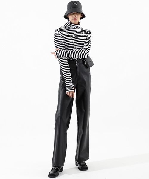 BASIC COTTON（ベーシックコットン）の「A'GEM/9 × .kom『BASIC COTTON/ベーシックコットン』BCN warmer pola/ベーシック ウォーマー ポーラ タートルネック（Tシャツ/カットソー・メンズ・ホワイト/ブラック/A・FREE）」の7枚目の写真